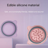 Foldable Silicone Double Dog Bowl – Non-Slip Portable Food & Water Feeder for Pets