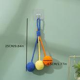 Interactive Cat Scratcher Ball Toy – Hanging Sisal Rope Chew Ball with Bell for Indoor Cats & Kittens