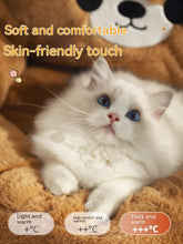 Winter Deep Sleep Cat Bed with Cute Backrest – Warm Anti-Anxiety Pet Nest