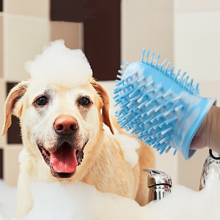 2-in-1 Dog Paw Cleaner Cup – Portable Foot Washer & Silicone Grooming Brush