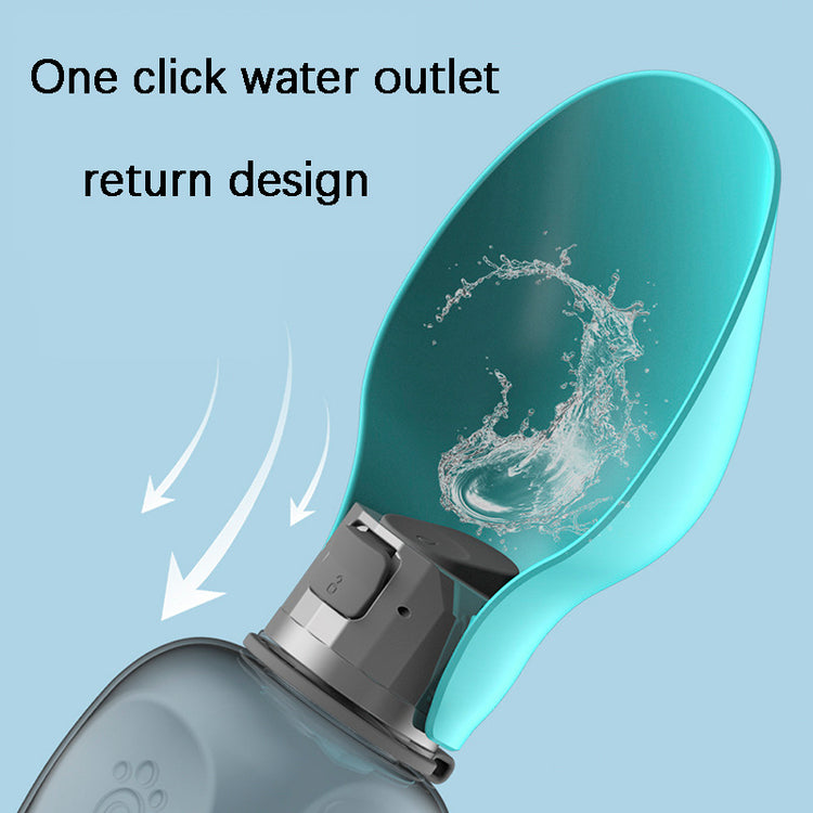 800ml Portable Pet Water Bottle – Foldable Leaf Bowl & Leakproof Dispenser for Dogs