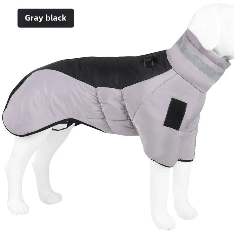 Waterproof Winter Dog Jacket – Warm Reflective Coat for Large Dogs | Cold Weather Pet Apparel