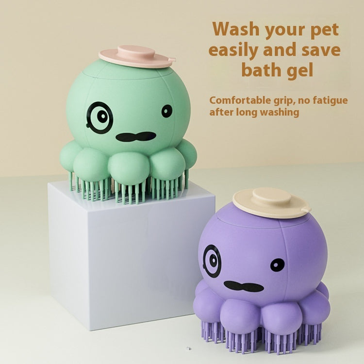 Silicone Pet Shower Brush – Bath Massage Comb for Dogs