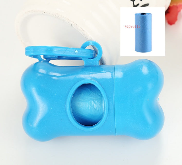 Bone-Shaped Dog Poop Bag Dispenser – Portable Garbage Holder for Pet Waste Cleanup