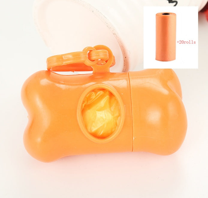Bone-Shaped Dog Poop Bag Dispenser – Portable Garbage Holder for Pet Waste Cleanup