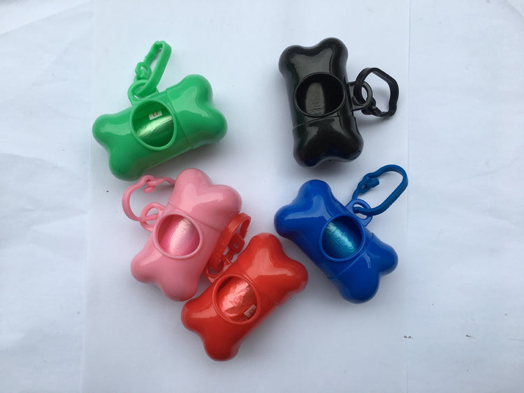 Bone-Shaped Dog Poop Bag Dispenser – Portable Garbage Holder for Pet Waste Cleanup