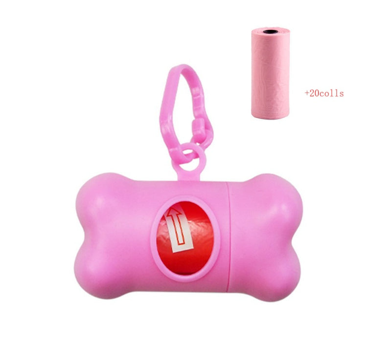 Bone-Shaped Dog Poop Bag Dispenser – Portable Garbage Holder for Pet Waste Cleanup