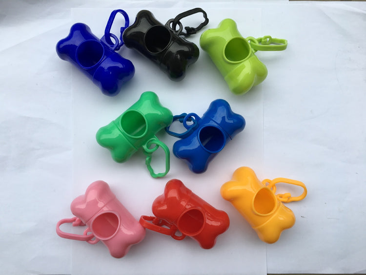 Bone-Shaped Dog Poop Bag Dispenser – Portable Garbage Holder for Pet Waste Cleanup