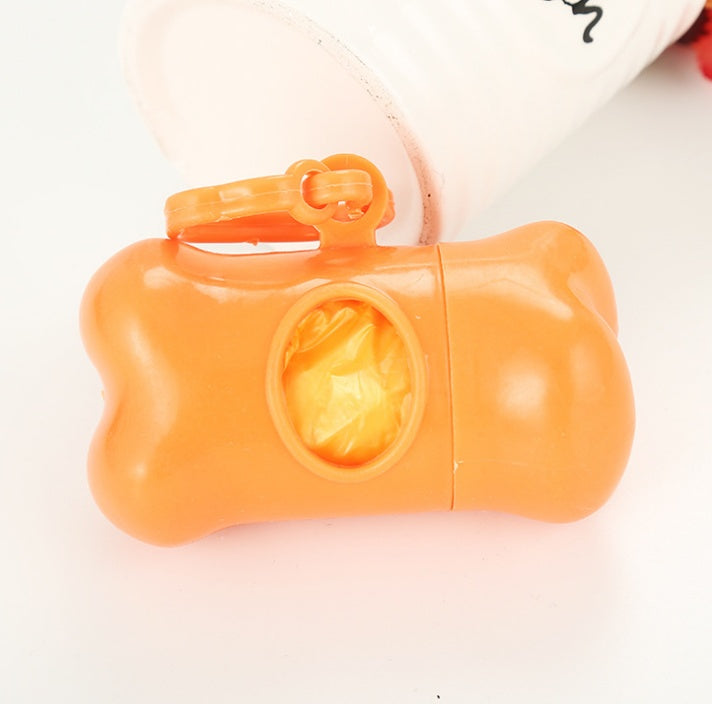Bone-Shaped Dog Poop Bag Dispenser – Portable Garbage Holder for Pet Waste Cleanup