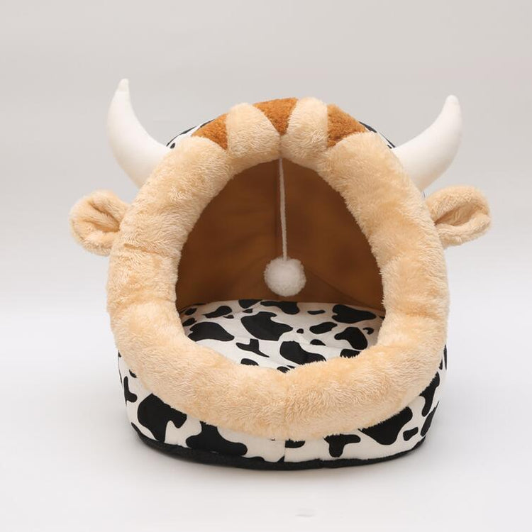 Cozy Plush Cat Bed House – Indoor Soft Tent with Warm Cushion for Cats & Small Dogs