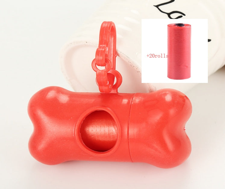 Bone-Shaped Dog Poop Bag Dispenser – Portable Garbage Holder for Pet Waste Cleanup