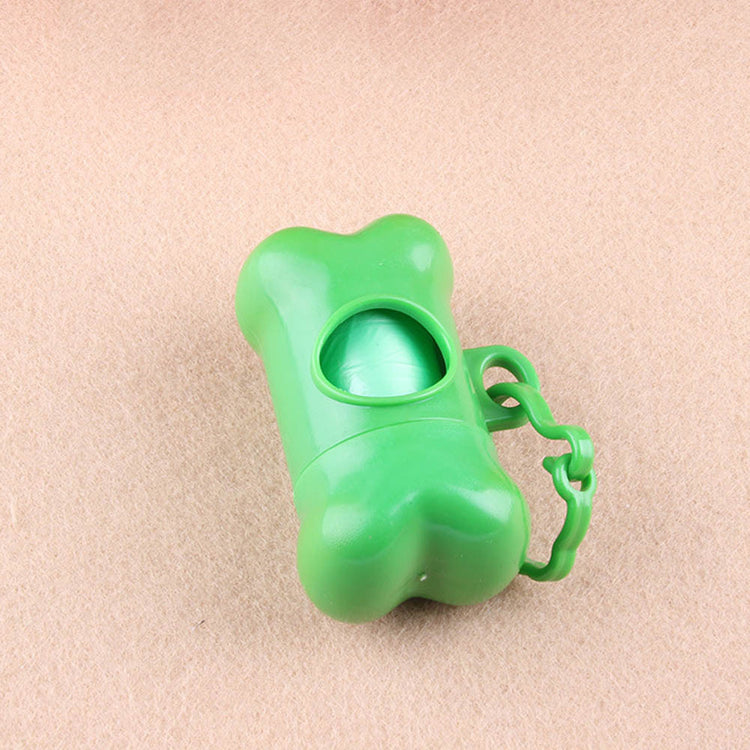 Bone-Shaped Dog Poop Bag Dispenser – Portable Garbage Holder for Pet Waste Cleanup
