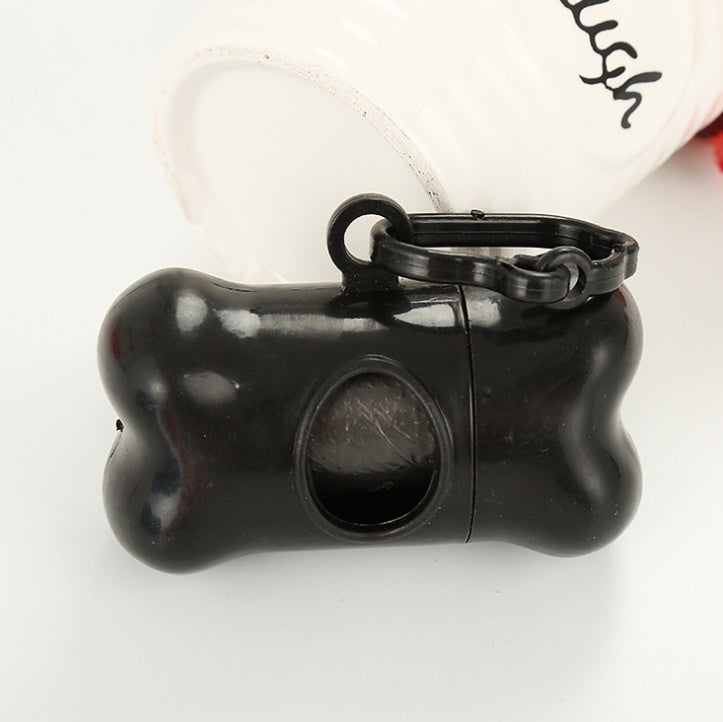 Bone-Shaped Dog Poop Bag Dispenser – Portable Garbage Holder for Pet Waste Cleanup
