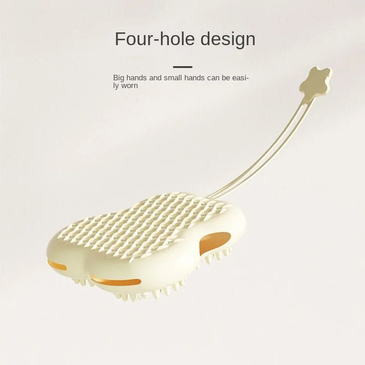 Silicone Pet Bathing Glove – Cat Head Grooming Brush for Dogs & Cats