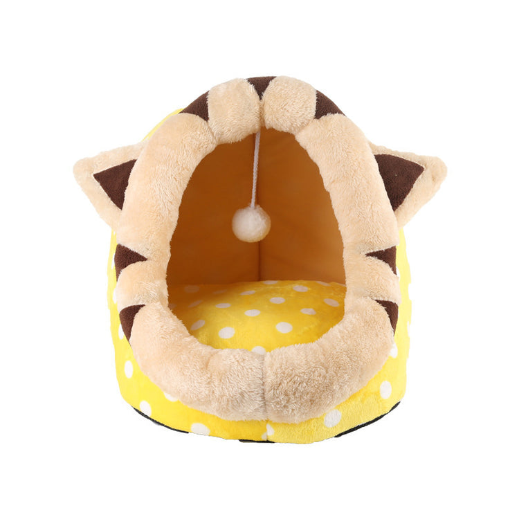 Cozy Plush Cat Bed House – Indoor Soft Tent with Warm Cushion for Cats & Small Dogs