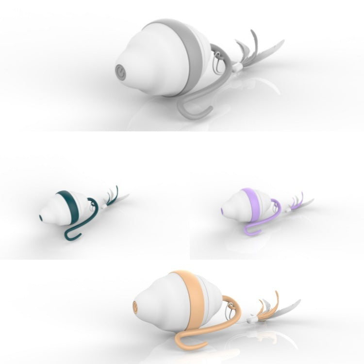 360° Rolling Mouse Cat Toy – Rechargeable Automatic Feather Teaser with LED