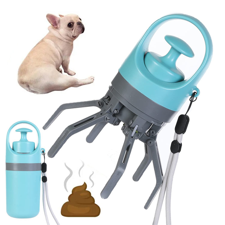 Portable Dog Pooper Scooper with Built-in Bag Dispenser – Claw Shovel for Pet Waste Cleanup