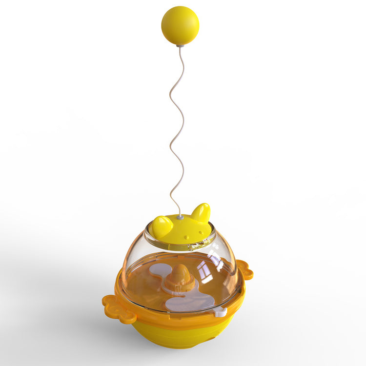 Interactive Guardians Tumbler Cat Food Toy – Slow Feeder & Treat Dispenser with Teaser Ball