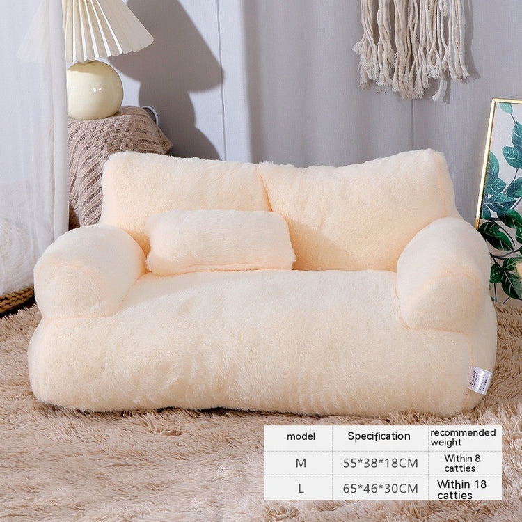 Luxury Cat Sofa Bed – Winter Warm Nest for Small & Medium Pets | Plush Dog & Cat Lounger