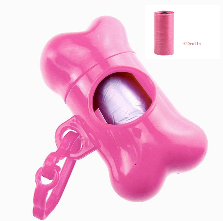 Bone-Shaped Dog Poop Bag Dispenser – Portable Garbage Holder for Pet Waste Cleanup