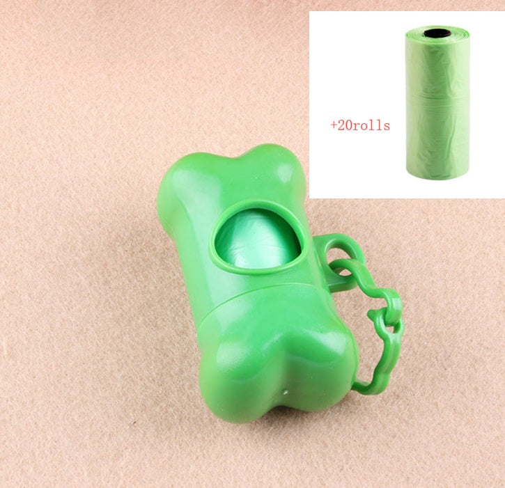 Bone-Shaped Dog Poop Bag Dispenser – Portable Garbage Holder for Pet Waste Cleanup