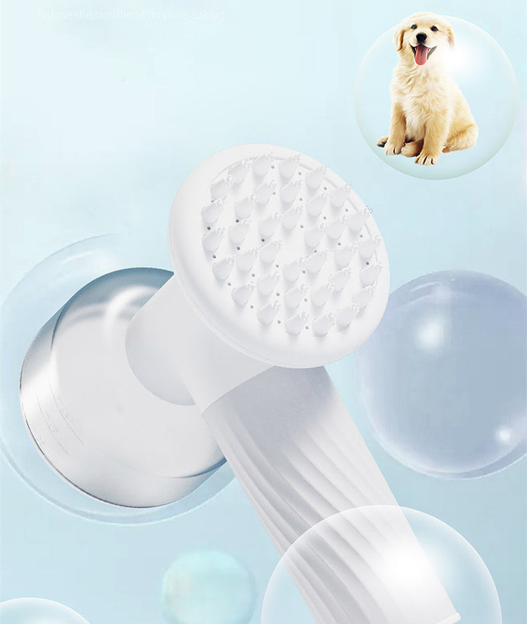 Automatic Foaming Pet Bath Brush – Dog & Cat Grooming with Built-In Soap Dispenser