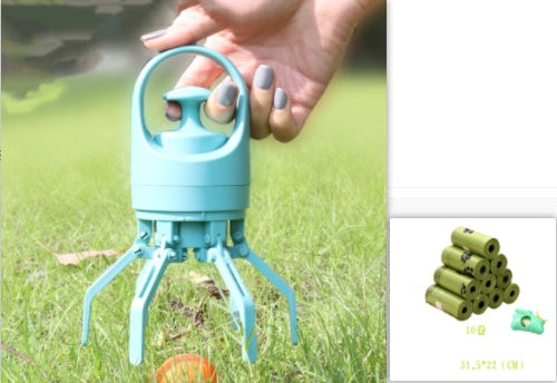 Portable Dog Pooper Scooper with Built-in Bag Dispenser – Claw Shovel for Pet Waste Cleanup