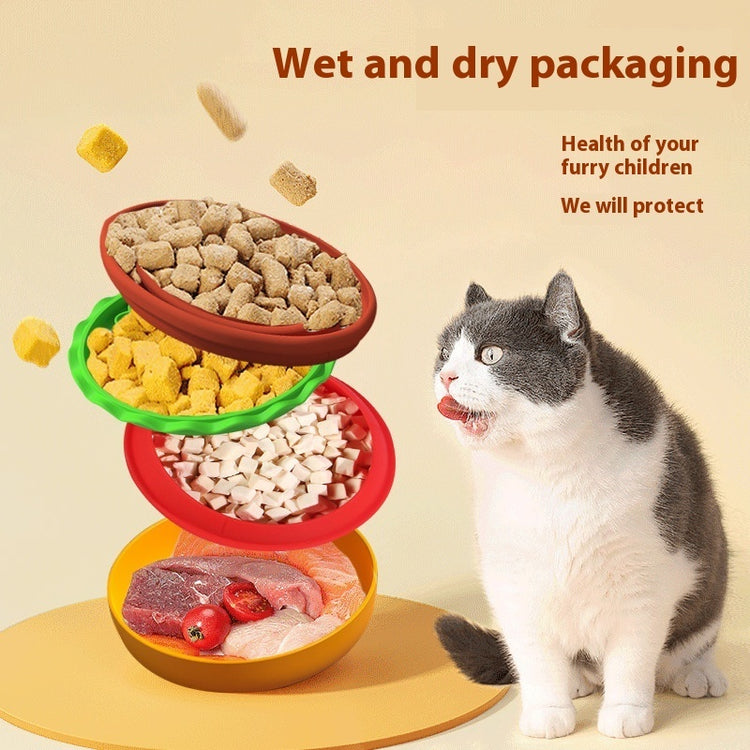 5-in-1 Hamburger Style Slow Feeder Bowl – Non-Slip, Anti-Choke Silicone Pet Bowl for Dogs & Cats