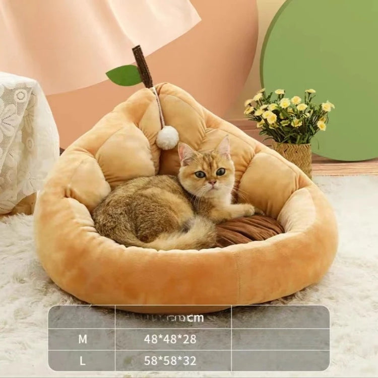 Cute Cat & Dog Winter Nest Bed – Cozy Cotton Pet House for Small & Medium Pets