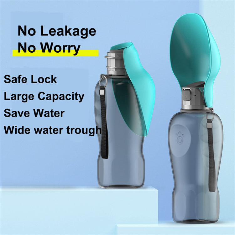 800ml Portable Pet Water Bottle – Foldable Leaf Bowl & Leakproof Dispenser for Dogs