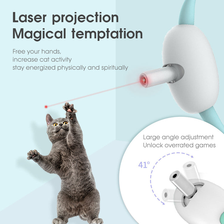 Smart Laser Cat Collar – USB Rechargeable Interactive Hands-Free Laser Toy for Kittens