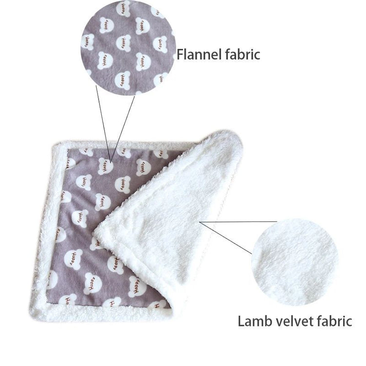 Luxury Soft Flannel Cat & Dog Blanket – Thick Lamb Fleece Pet Cushion for Winter Warmth