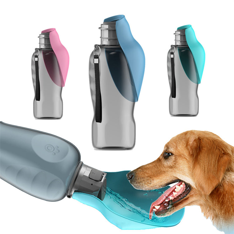 800ml Portable Pet Water Bottle – Foldable Leaf Bowl & Leakproof Dispenser for Dogs