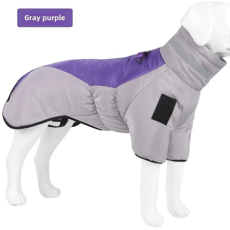 Waterproof Winter Dog Jacket – Warm Reflective Coat for Large Dogs | Cold Weather Pet Apparel