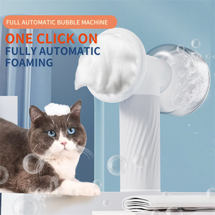Automatic Foaming Pet Bath Brush – Dog & Cat Grooming with Built-In Soap Dispenser