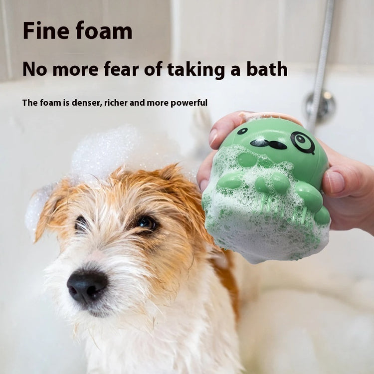 Silicone Pet Shower Brush – Bath Massage Comb for Dogs